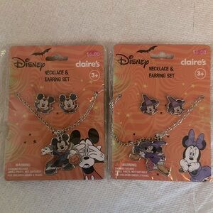 Disney’s Mickey & Minnie Mouse HalloweenNecklace & Earring Sets (2)
